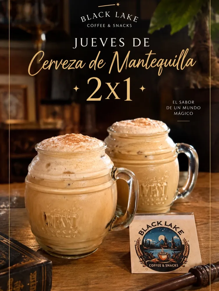 Dos tarros de cerveza de mantequilla con espuma sobre una mesa de madera